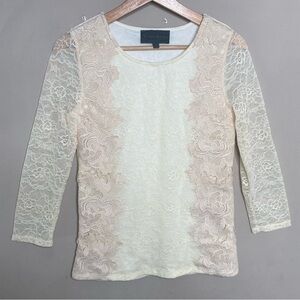 Anthropologie Sunday In Brooklyn Women’s Long Sleeve Lace Blouse Top Size XS